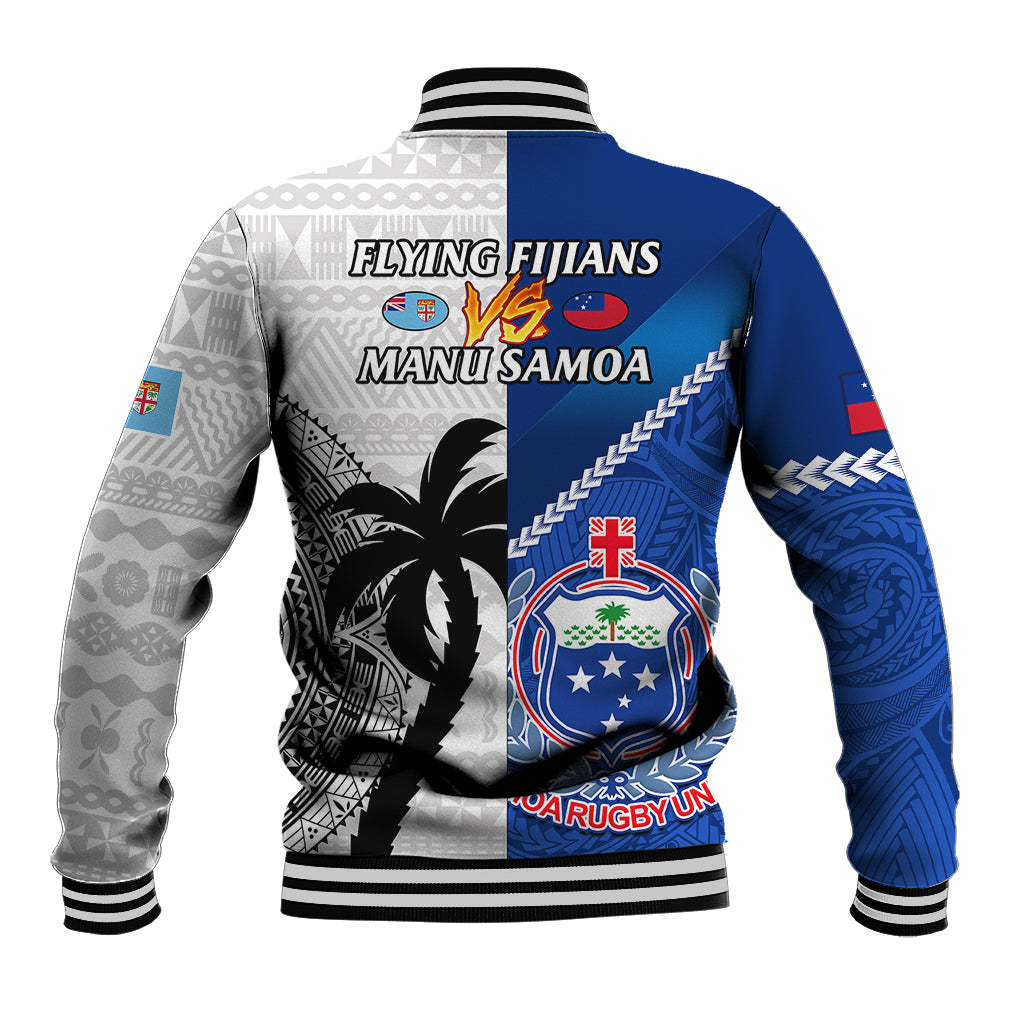 Fiji And Samoa Rugby Baseball Jacket 2023 World Cup Samoan Mix Tapa Pattern - Wonder Print Shop