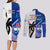 Fiji And Samoa Rugby Couples Matching Long Sleeve Bodycon Dress and Long Sleeve Button Shirts 2023 World Cup Samoan Mix Tapa Pattern - Wonder Print Shop