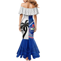 Fiji And Samoa Rugby Mermaid Dress 2023 World Cup Samoan Mix Tapa Pattern - Wonder Print Shop