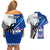 Custom Fiji And Samoa Rugby Couples Matching Off Shoulder Short Dress and Hawaiian Shirt 2023 World Cup Samoan Mix Tapa Pattern - Wonder Print Shop