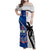Custom Fiji And Samoa Rugby Family Matching Off Shoulder Maxi Dress and Hawaiian Shirt 2023 World Cup Samoan Mix Tapa Pattern - Wonder Print Shop