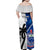 Custom Fiji And Samoa Rugby Family Matching Off Shoulder Maxi Dress and Hawaiian Shirt 2023 World Cup Samoan Mix Tapa Pattern - Wonder Print Shop