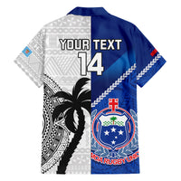 Custom Fiji And Samoa Rugby Hawaiian Shirt 2023 World Cup Samoan Mix Tapa Pattern - Wonder Print Shop
