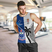 Custom Fiji And Samoa Rugby Men Tank Top 2023 World Cup Samoan Mix Tapa Pattern - Wonder Print Shop