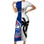 Custom Fiji And Samoa Rugby Short Sleeve Bodycon Dress 2023 World Cup Samoan Mix Tapa Pattern - Wonder Print Shop