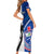 Custom Fiji And Samoa Rugby Short Sleeve Bodycon Dress 2023 World Cup Samoan Mix Tapa Pattern - Wonder Print Shop