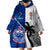 Custom Fiji And Samoa Rugby Wearable Blanket Hoodie 2023 World Cup Samoan Mix Tapa Pattern - Wonder Print Shop