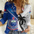 Custom Fiji And Samoa Rugby Women Casual Shirt 2023 World Cup Samoan Mix Tapa Pattern - Wonder Print Shop