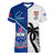 Custom Fiji And Samoa Rugby Women V Neck T Shirt 2023 World Cup Samoan Mix Tapa Pattern - Wonder Print Shop