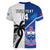 Custom Fiji And Samoa Rugby Women V Neck T Shirt 2023 World Cup Samoan Mix Tapa Pattern - Wonder Print Shop