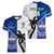 Custom Fiji And Samoa Rugby Women V Neck T Shirt 2023 World Cup Samoan Mix Tapa Pattern - Wonder Print Shop