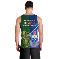 Samoa And Ireland Rugby Men Tank Top 2023 World Cup Manu Samoa With Shamrocks - Wonder Print Shop