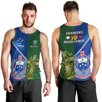 Samoa And Ireland Rugby Men Tank Top 2023 World Cup Manu Samoa With Shamrocks - Wonder Print Shop
