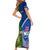 Custom Samoa And Ireland Rugby Short Sleeve Bodycon Dress 2023 World Cup Manu Samoa With Shamrocks - Wonder Print Shop