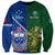 Custom Samoa And Ireland Rugby Sweatshirt 2023 World Cup Manu Samoa With Shamrocks - Wonder Print Shop