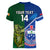 Custom Samoa And Ireland Rugby Women V Neck T Shirt 2023 World Cup Manu Samoa With Shamrocks - Wonder Print Shop