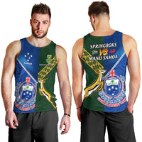 Samoa And South Africa Rugby Men Tank Top 2023 World Cup Manu Samoa With Springboks - Wonder Print Shop
