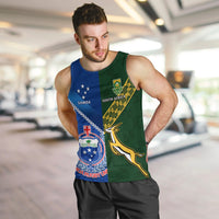 Samoa And South Africa Rugby Men Tank Top 2023 World Cup Manu Samoa With Springboks - Wonder Print Shop