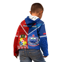 Samoa And Tonga Rugby Kid Hoodie 2023 World Cup Manu Samoa With Ikale Tahi - Wonder Print Shop