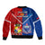 Samoa And Tonga Rugby Sleeve Zip Bomber Jacket 2023 World Cup Manu Samoa With Ikale Tahi - Wonder Print Shop