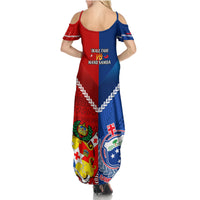Samoa And Tonga Rugby Summer Maxi Dress 2023 World Cup Manu Samoa With Ikale Tahi - Wonder Print Shop