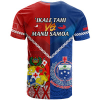 Samoa And Tonga Rugby T Shirt 2023 World Cup Manu Samoa With Ikale Tahi - Wonder Print Shop
