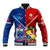 Custom Samoa And Tonga Rugby Baseball Jacket 2023 World Cup Manu Samoa With Ikale Tahi - Wonder Print Shop