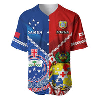 Custom Samoa And Tonga Rugby Baseball Jersey 2023 World Cup Manu Samoa With Ikale Tahi - Wonder Print Shop