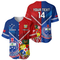 Custom Samoa And Tonga Rugby Baseball Jersey 2023 World Cup Manu Samoa With Ikale Tahi - Wonder Print Shop