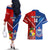 Custom Samoa And Tonga Rugby Couples Matching Off The Shoulder Long Sleeve Dress and Hawaiian Shirt 2023 World Cup Manu Samoa With Ikale Tahi - Wonder Print Shop