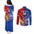Custom Samoa And Tonga Rugby Couples Matching Puletasi Dress and Long Sleeve Button Shirts 2023 World Cup Manu Samoa With Ikale Tahi - Wonder Print Shop