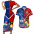 Custom Samoa And Tonga Rugby Couples Matching Short Sleeve Bodycon Dress and Hawaiian Shirt 2023 World Cup Manu Samoa With Ikale Tahi - Wonder Print Shop