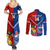 Custom Samoa And Tonga Rugby Couples Matching Summer Maxi Dress and Long Sleeve Button Shirts 2023 World Cup Manu Samoa With Ikale Tahi - Wonder Print Shop