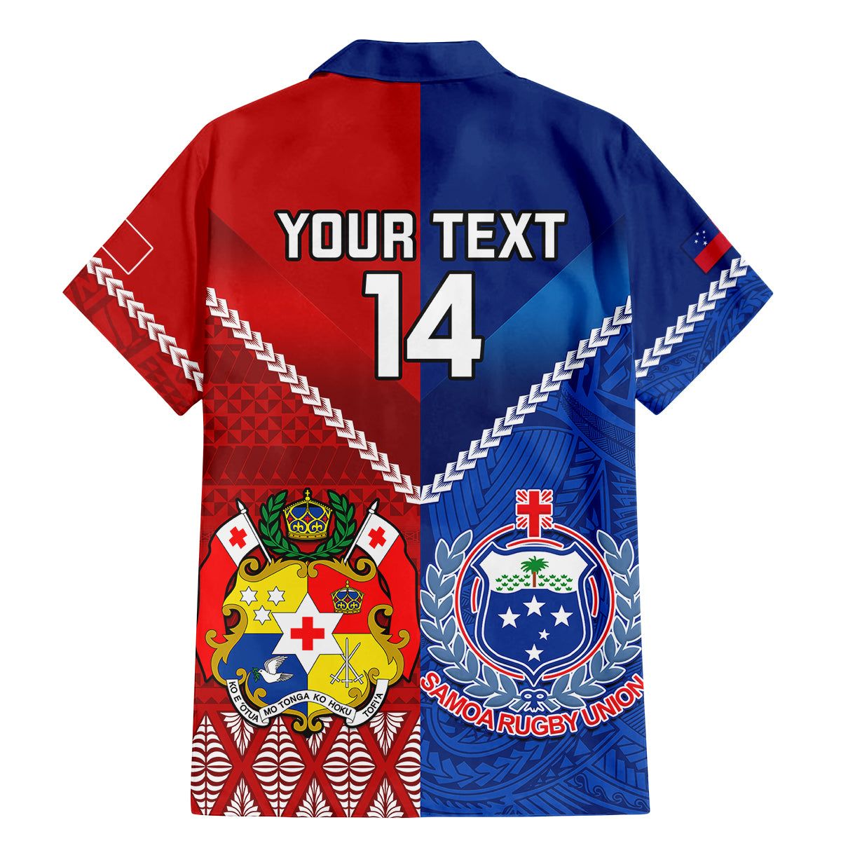 Custom Samoa And Tonga Rugby Family Matching Mermaid Dress and Hawaiian Shirt 2023 World Cup Manu Samoa With Ikale Tahi - Wonder Print Shop