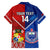 Custom Samoa And Tonga Rugby Family Matching Off Shoulder Long Sleeve Dress and Hawaiian Shirt 2023 World Cup Manu Samoa With Ikale Tahi - Wonder Print Shop