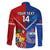 Custom Samoa And Tonga Rugby Family Matching Off Shoulder Long Sleeve Dress and Hawaiian Shirt 2023 World Cup Manu Samoa With Ikale Tahi - Wonder Print Shop