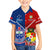 Custom Samoa And Tonga Rugby Family Matching Off Shoulder Long Sleeve Dress and Hawaiian Shirt 2023 World Cup Manu Samoa With Ikale Tahi - Wonder Print Shop