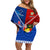 Custom Samoa And Tonga Rugby Family Matching Off Shoulder Short Dress and Hawaiian Shirt 2023 World Cup Manu Samoa With Ikale Tahi - Wonder Print Shop