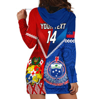 Custom Samoa And Tonga Rugby Hoodie Dress 2023 World Cup Manu Samoa With Ikale Tahi - Wonder Print Shop