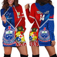 Custom Samoa And Tonga Rugby Hoodie Dress 2023 World Cup Manu Samoa With Ikale Tahi - Wonder Print Shop