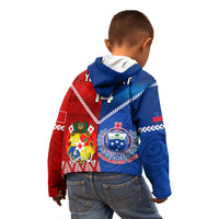 Custom Samoa And Tonga Rugby Kid Hoodie 2023 World Cup Manu Samoa With Ikale Tahi - Wonder Print Shop