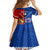 Custom Samoa And Tonga Rugby Kid Short Sleeve Dress 2023 World Cup Manu Samoa With Ikale Tahi - Wonder Print Shop