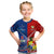 Custom Samoa And Tonga Rugby Kid T Shirt 2023 World Cup Manu Samoa With Ikale Tahi - Wonder Print Shop