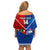 Custom Samoa And Tonga Rugby Off Shoulder Short Dress 2023 World Cup Manu Samoa With Ikale Tahi - Wonder Print Shop