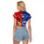 Custom Samoa And Tonga Rugby Raglan Cropped T Shirt 2023 World Cup Manu Samoa With Ikale Tahi - Wonder Print Shop