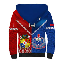 Custom Samoa And Tonga Rugby Sherpa Hoodie 2023 World Cup Manu Samoa With Ikale Tahi - Wonder Print Shop