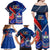 Samoa And France Rugby Family Matching Off Shoulder Maxi Dress and Hawaiian Shirt 2023 World Cup Manu Samoa With Les Bleus - Wonder Print Shop