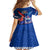 Samoa And France Rugby Family Matching Short Sleeve Bodycon Dress and Hawaiian Shirt 2023 World Cup Manu Samoa With Les Bleus - Wonder Print Shop