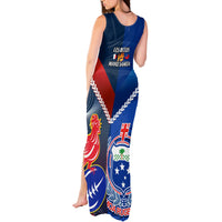 Samoa And France Rugby Tank Maxi Dress 2023 World Cup Manu Samoa With Les Bleus - Wonder Print Shop