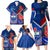 Custom Samoa And France Rugby Family Matching Long Sleeve Bodycon Dress and Hawaiian Shirt 2023 World Cup Manu Samoa With Les Bleus - Wonder Print Shop